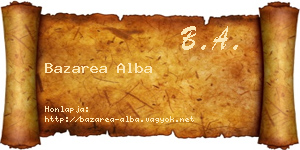 Bazarea Alba névjegykártya